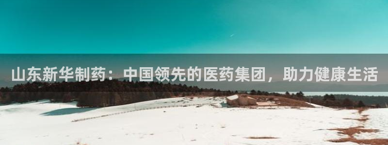 9游会老哥：山东新华制药：中国领先的医药集团，助力健康生活