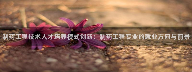 九游会老哥俱乐部官方网站：制药工程技术人才培养模式创新：制药工程专业的就业方向与前景